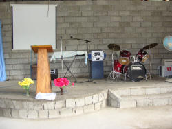 Completed floor with platform, Church of the Living God, Calbayog City